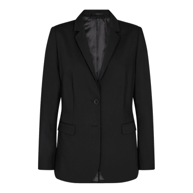 Traveller womens blazer long modern fit, black
