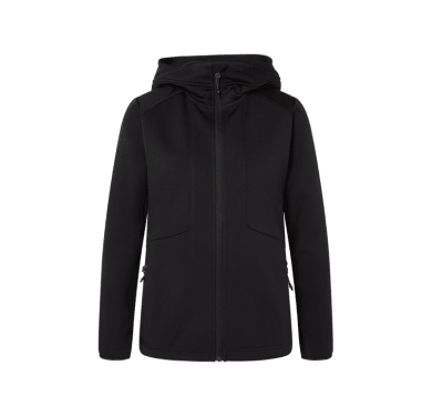 Womens GRIT Zip Hoodie, black