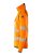 Stickad tröja med kort blixtlås, orange/mörk marin