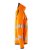 Stickad tröja med kort blixtlås, orange/mörk marin