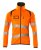 Fleecetröja med blixtlås, orange/mörk antracite
