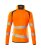 Dam fleecetröja med blixtlås, orange/mörk antracite