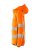 Huvtröja med blixtlås, orange/mörk antracite