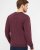 Milan mens pullover round-neck, burgundy melange