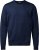 Milan mens pullover round-neck, dark blue mouliné