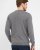 Milan mens pullover round-neck, stone grey melange