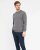 Milan mens pullover round-neck, stone grey melange