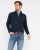Milan mens pullover zip-neck, dark navy