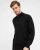 Milan mens pullover zip-neck, black