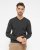 Copenhagen mens pullover v-neck slimfit, charcole melange