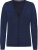 Berlin womens cardigan v-neck, dark blue melange