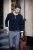 Elegant round neck, navy
