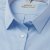 Light blue female short sleeve stretch twill shirt, comfort fit