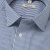 Blue/white stretch twill shirt, slimfit