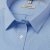 Light blue/white fine striped female stretch oxford shirt, loose fit