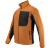 Pile fleece jacket, orange/black