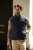 Horizontal quilted gilet, navy