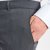 Traveller mens trouser fitted, dark grey