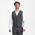 Traveller mens waistcoat modern fit, dark grey