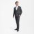 Traveller mens trouser fitted, dark grey