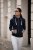 Woman stylish hooded sweat, navy