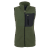 Womens pile Fleece Vest, green/black