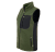 Womens pile Fleece Vest, green/black