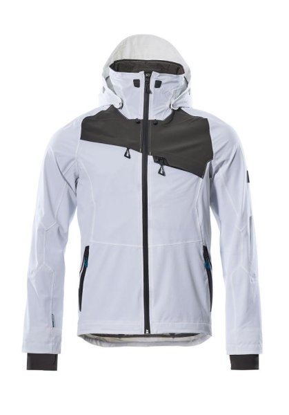 Zoom bild av Skaljacka, vit/mörk petrolium