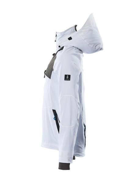 Zoom bild av Skaljacka, vit/mörk petrolium