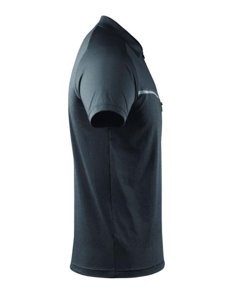 Zoom bild av Pikétröja med bröstficka, mörk antracite