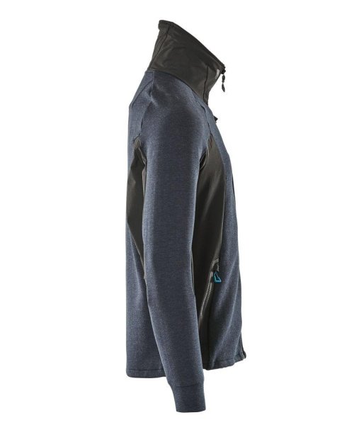 Zoom bild av Sweatshirt med blixtlås, mörk marin/svart