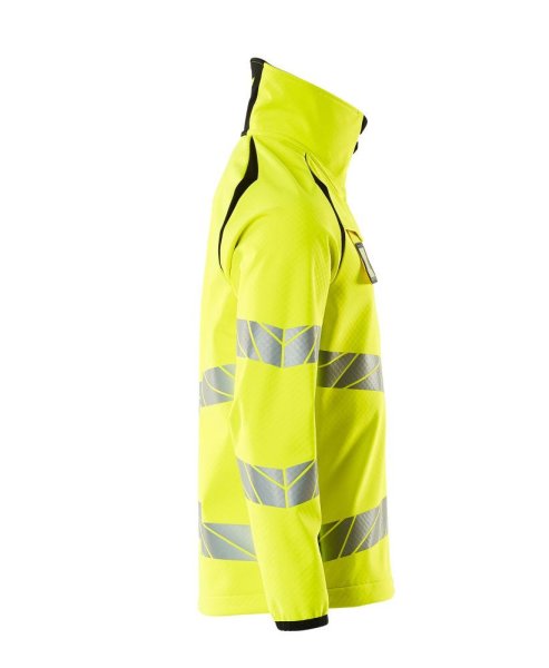 Zoom bild av Softshelljacka, gul/svart