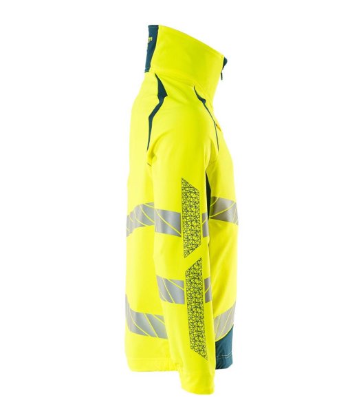 Zoom bild av Stretchjacka, gul/petrolium