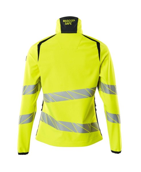 Zoom bild av Dam softshelljacka, gul/mörk marin