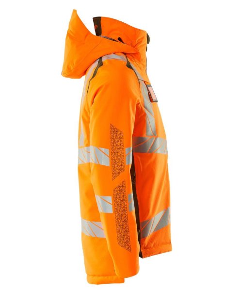 Zoom bild av Vinterjacka, orange/mossgrön