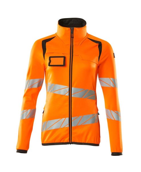 Zoom bild av Dam fleecetröja med blixtlås, orange/mörk antracite