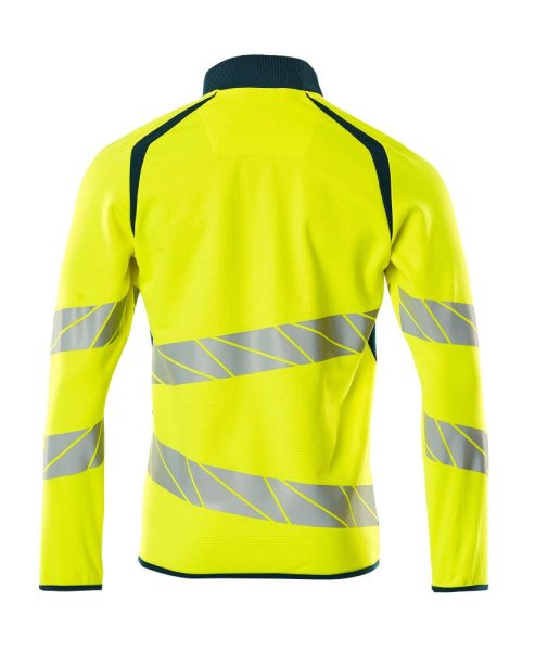 Zoom bild av Sweatshirt med blixtlås, gul/petrolium