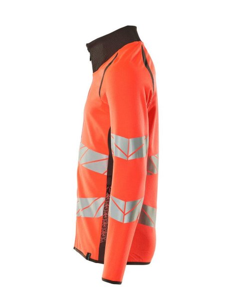 Zoom bild av Sweatshirt med blixtlås, röd/mörk antracite