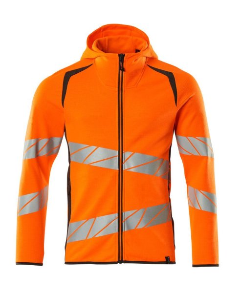 Zoom bild av Huvtröja med blixtlås, orange/mörk antracite