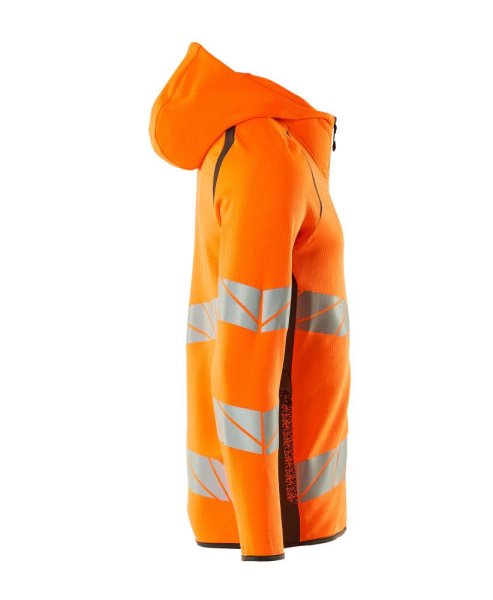 Zoom bild av Huvtröja med blixtlås, orange/mörk antracite