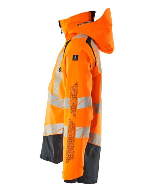 Zoom bild av Skaljacka, orange/mörk marin
