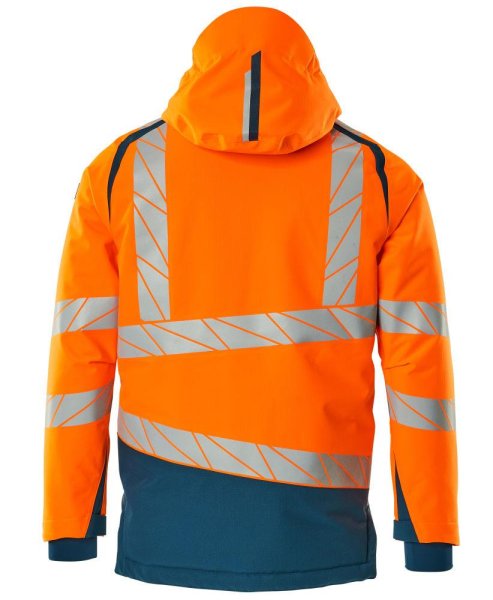 Zoom bild av Vinterjacka, orange/petrolium