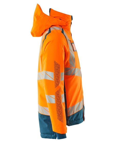 Zoom bild av Vinterjacka, orange/petrolium