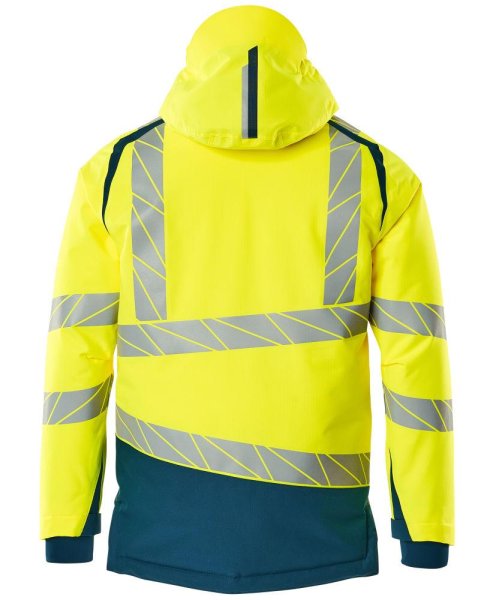 Zoom bild av Vinterjacka, gul/petrolium