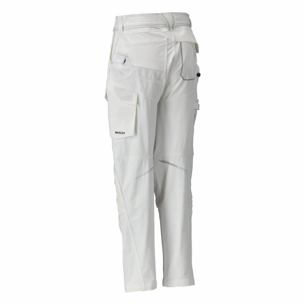 Zoom bild av Byxor dam med knäfickor, vit