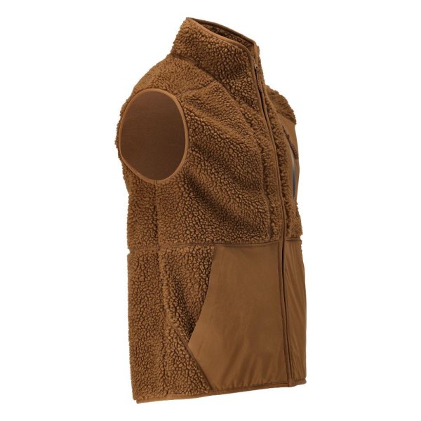 Zoom bild av Fiberpälsväst med blixtlås Herr | Nötbrun