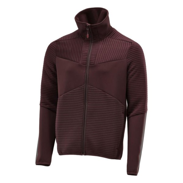 Zoom bild av Fleecetröja med blixtlås | Vinröd