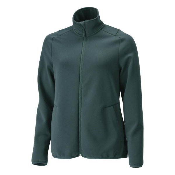 Zoom bild av Fleecetröja med blixtlås Dam | Skogsgrön