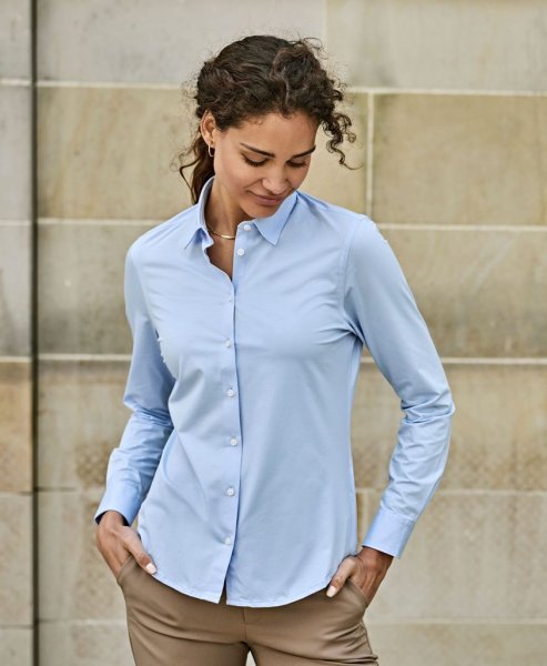 Zoom bild av Women's Active Stretch Shirt Light Blue