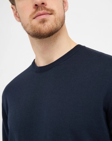 Zoom bild av Milan mens pullover round-neck, dark navy